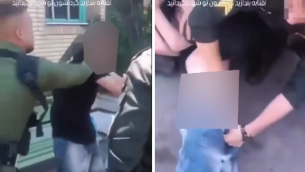 شرطة إيران تتعرض لمقبوض عليها بشدة في فيديو مسرب