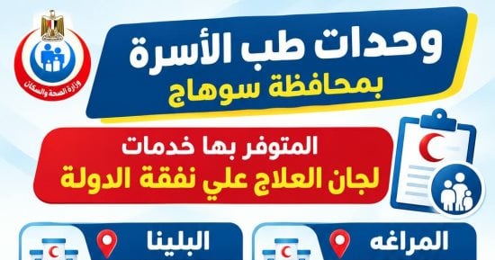 10 وحدات لطب الأسرة بسوهاج تقدم خدمات العلاج على نفقة الدولة.. اعرف أماكنها