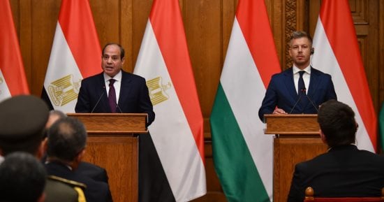 نص كلمة فخامة الرئيس السيسى فى المؤتمر الصحفى المشترك مع رئيس وزراء المجر
