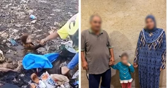 الداخلية تكشف ملابسات فيديو انتشال طفلة سقطت في مصرف صحي بالخانكة